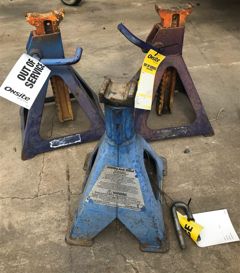 3x Axel Stands - 5.0t - Emerald