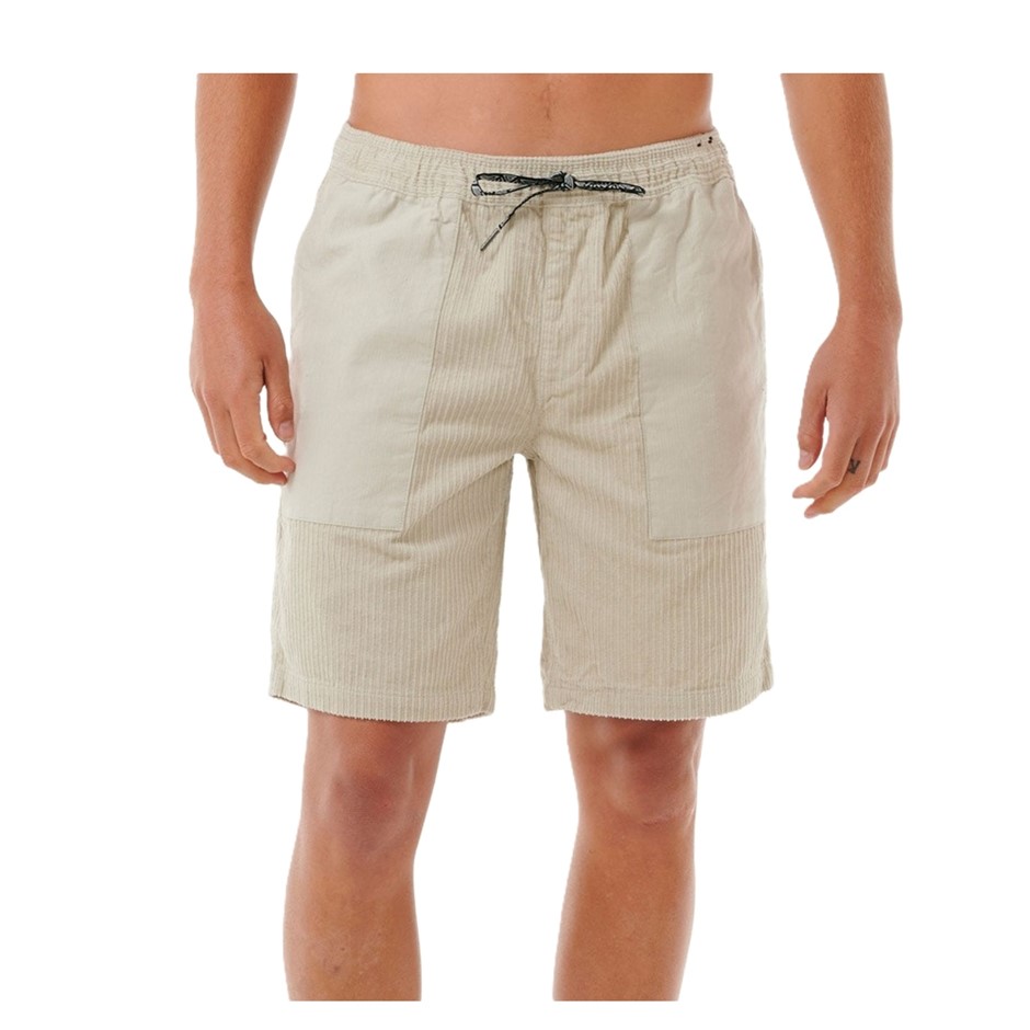 RIP CURL Men's Fade Out 19" Cord Volley Shorts - Bone, Size S. RRP: $79.99.