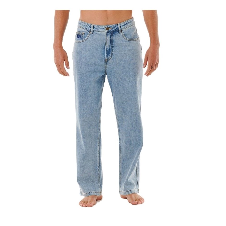 RIP CURL Men's Dosed Denim Pants, Size 30, Washed Blue. RRP: $139.99. Buye