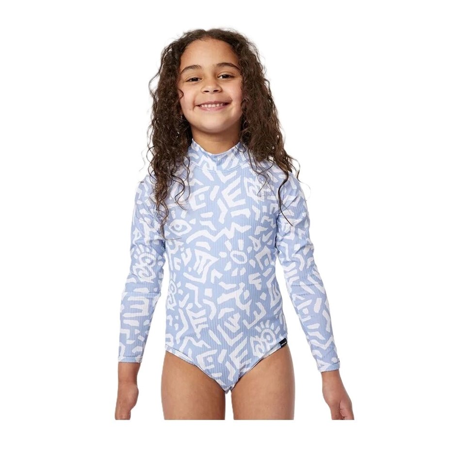 RIP CURL Girl's Search Long Sleeves Surfsuit, Size 1-2, Spray Blue. RRP: $7