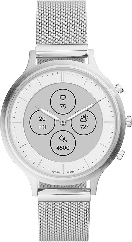 FOSSIL Charter Hybrid Silver Analog Smartwatch, FTW7030, Stainless Steel, Q