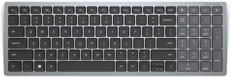 Dell Wireless Keyboard - KB740, Titan Grey, Full-Size, QWERTY US, Scissor K