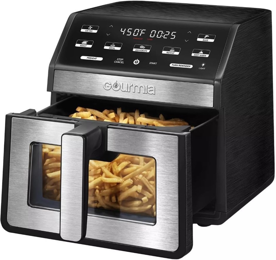 GOURMIA 7.6 L (8 Qt.) Digital Air Fryer with Touchscreen Controls and Pre-S