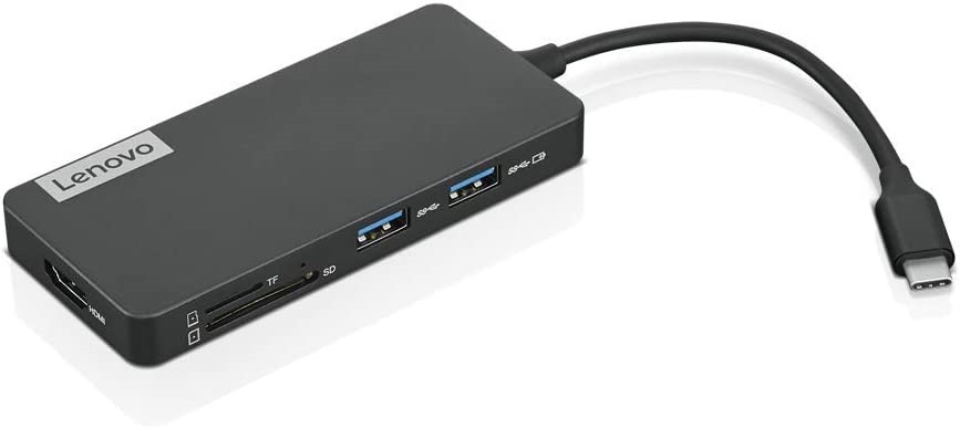 LENOVO GX90T77924 USB C 7-in-1 Hub, Black.