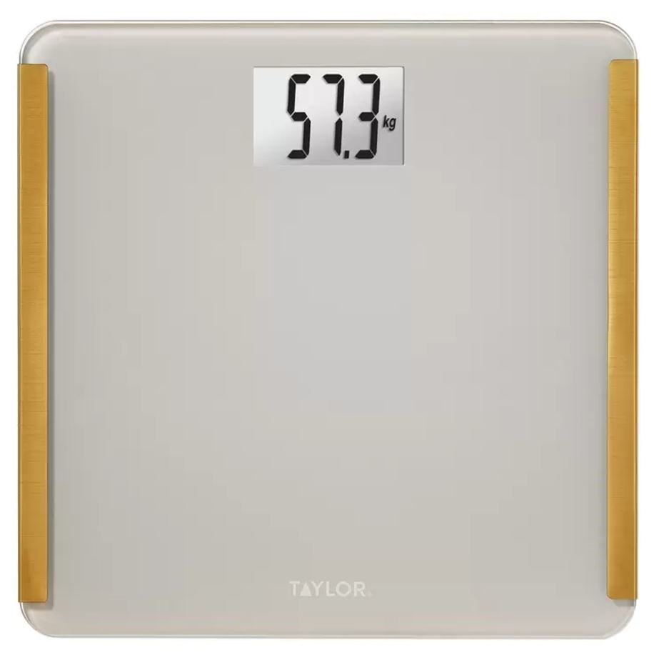 TAYLOR Glass Digital Scale, White Gold Tone. N.B: Minor use, not in origina