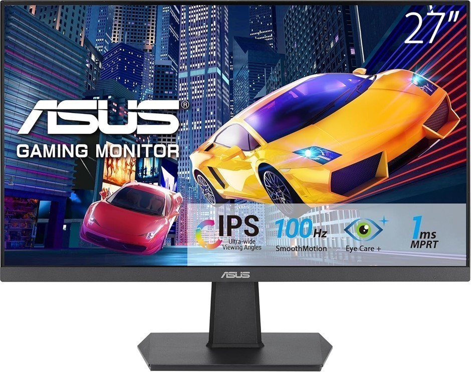 ASUS VA27EHF Eye Care Gaming Monitor – 27-inch, IPS, Full HD, Frameless, 10