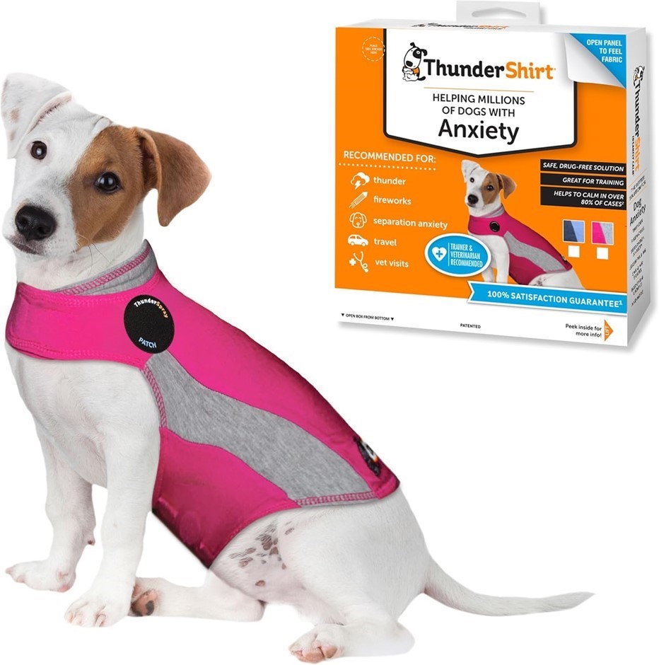 THUNDERSHIRT Polo Dog Anxiety Jacket, Pink, Small, Small (15-25 lbs) (81950
