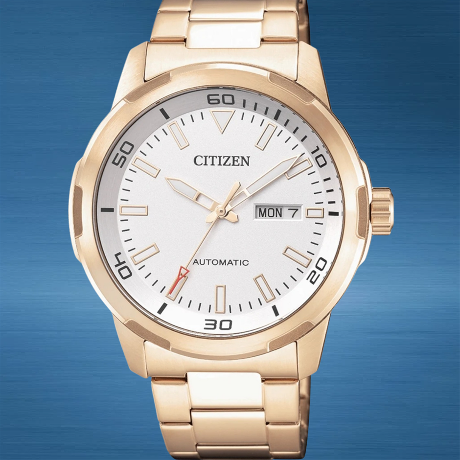 Citizen Automatic Rose Gold Tone Stainless Steel 44mm NH8373-88A UNWORN