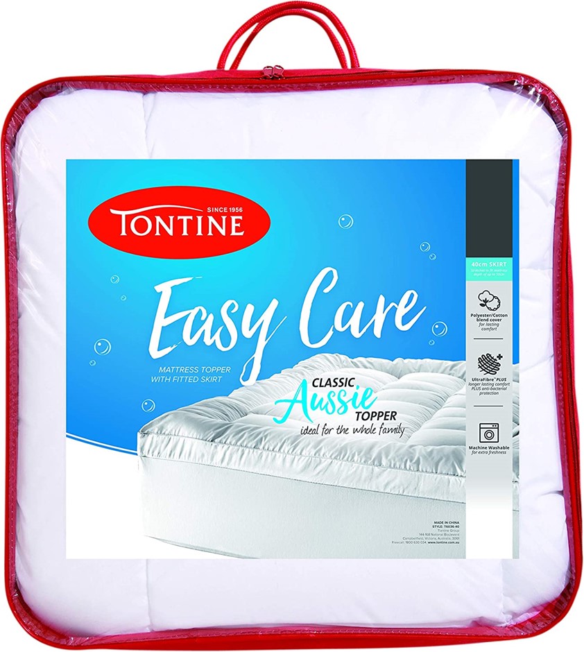 TONTINE Easy to Care Mattress Topper, King Single Bed.