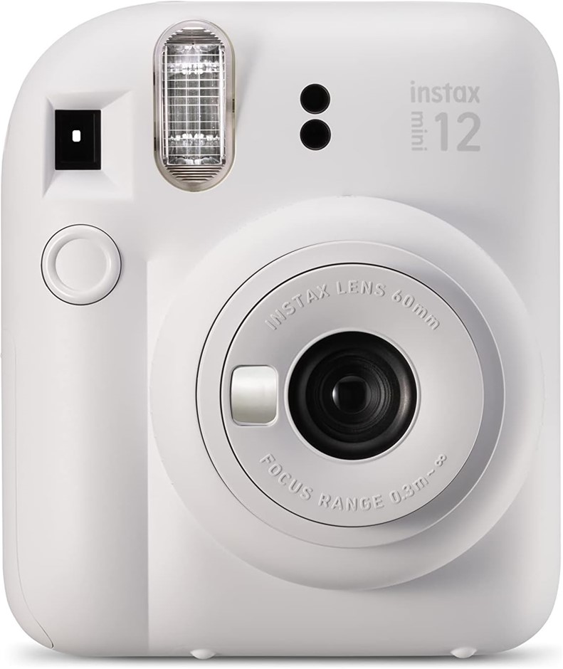 INSTAX Fujifilm Mini12 Instant Camera Clay White. NB: No box. Unit only.
