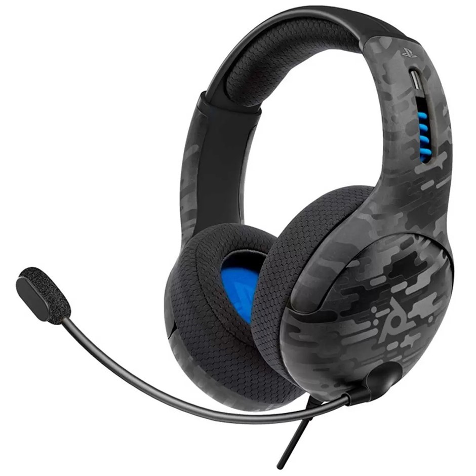 PDP LVL 50 Wired Stereo Gaming Headset For PlayStation Black Camo