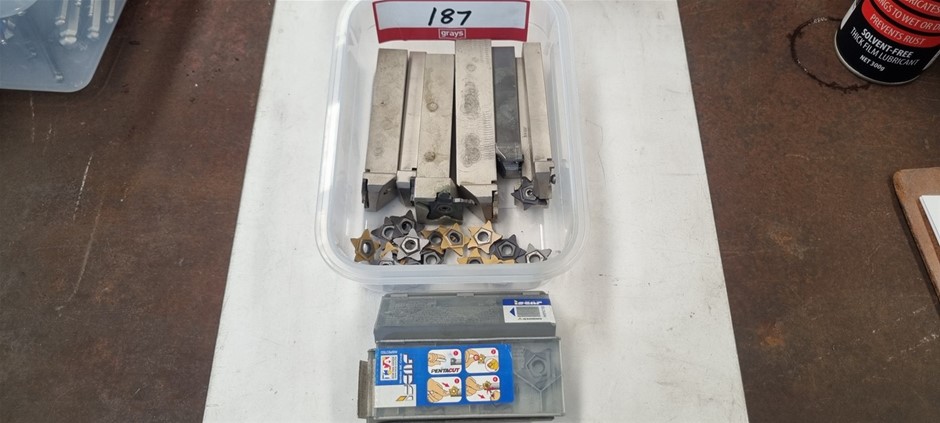 Iscar Pentacut grooving holders with inserts