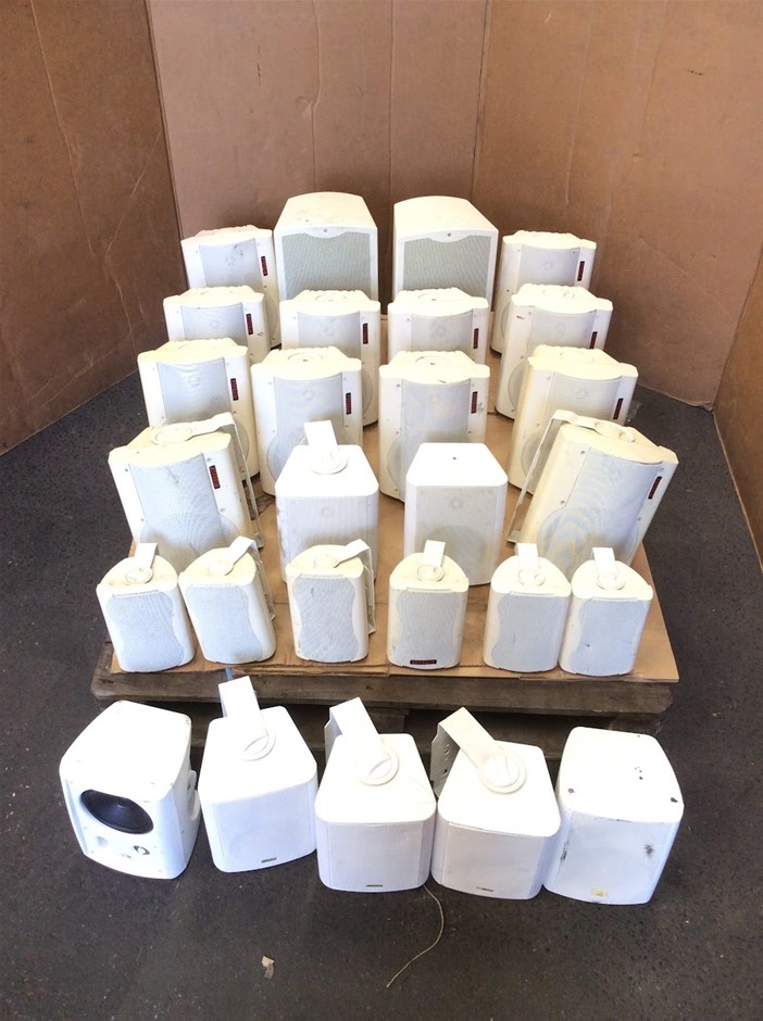 Mix Brand Mix Model White Cube Speakers Lot