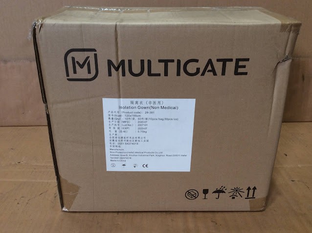 PuErDe Multigate 29-381 Isolation Gown Non Medical New