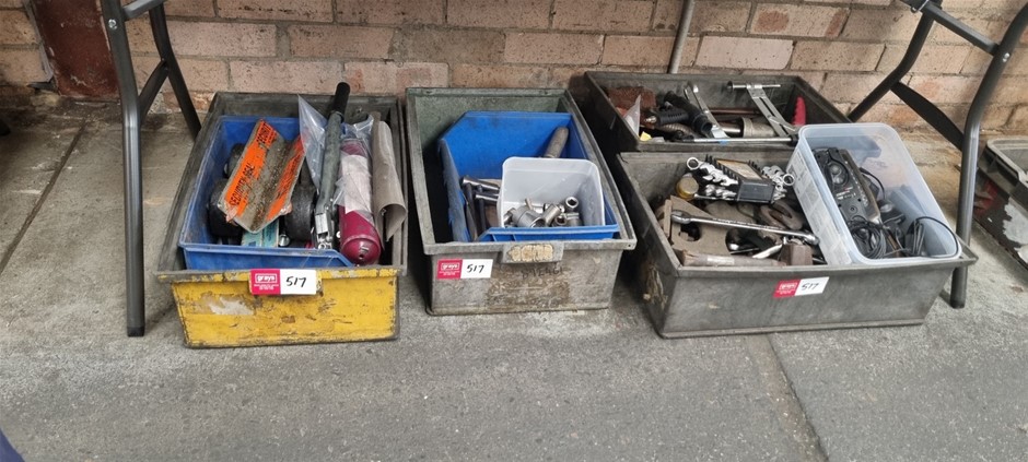 4 boxes various contents