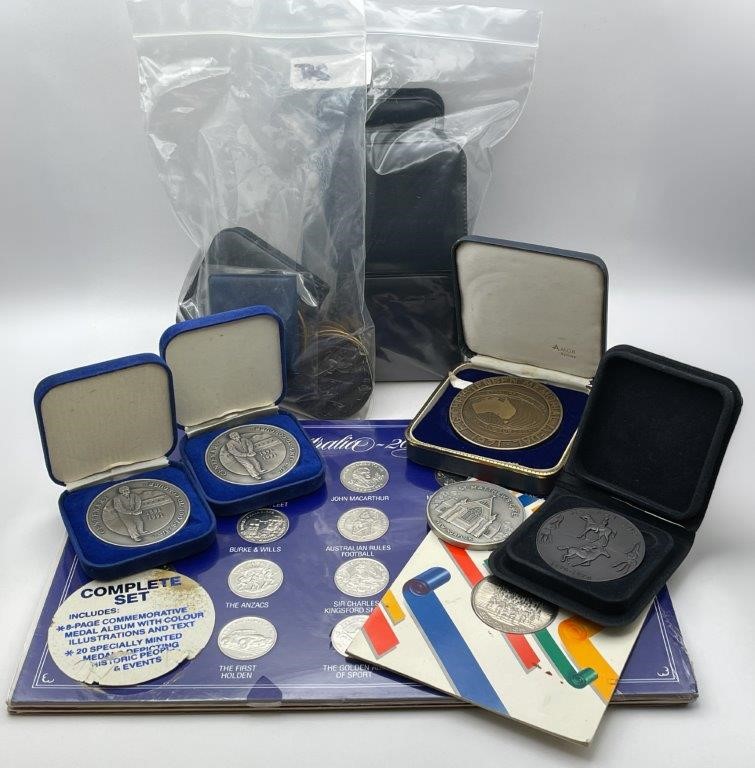 Approx. 35 x Asstd AU & Tasmanian Commemorative Medals