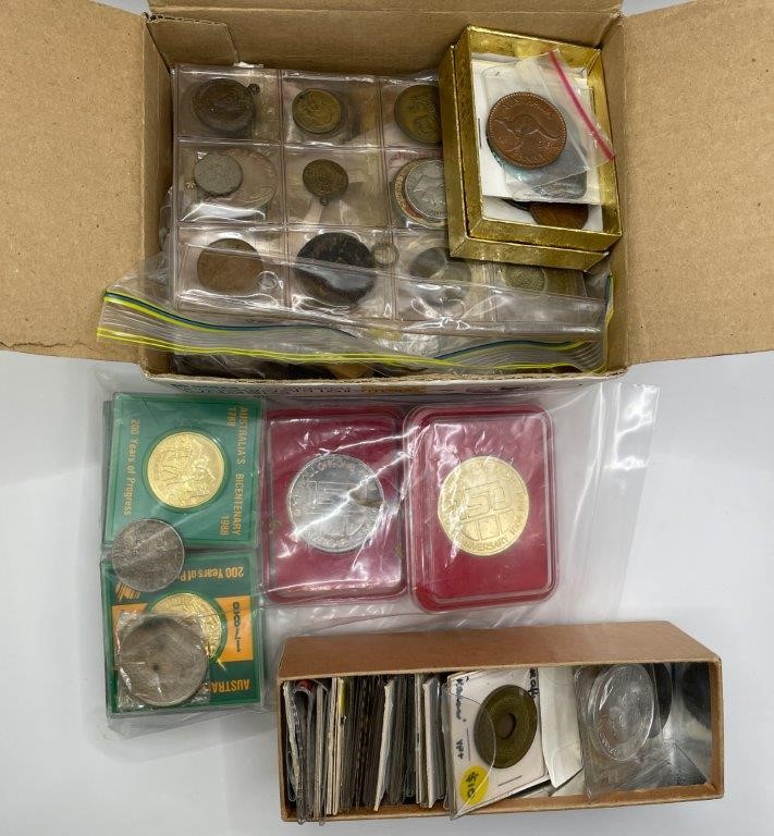Approx. 170 x Asstd AU & World Medals, Badges, Tokens & Coins