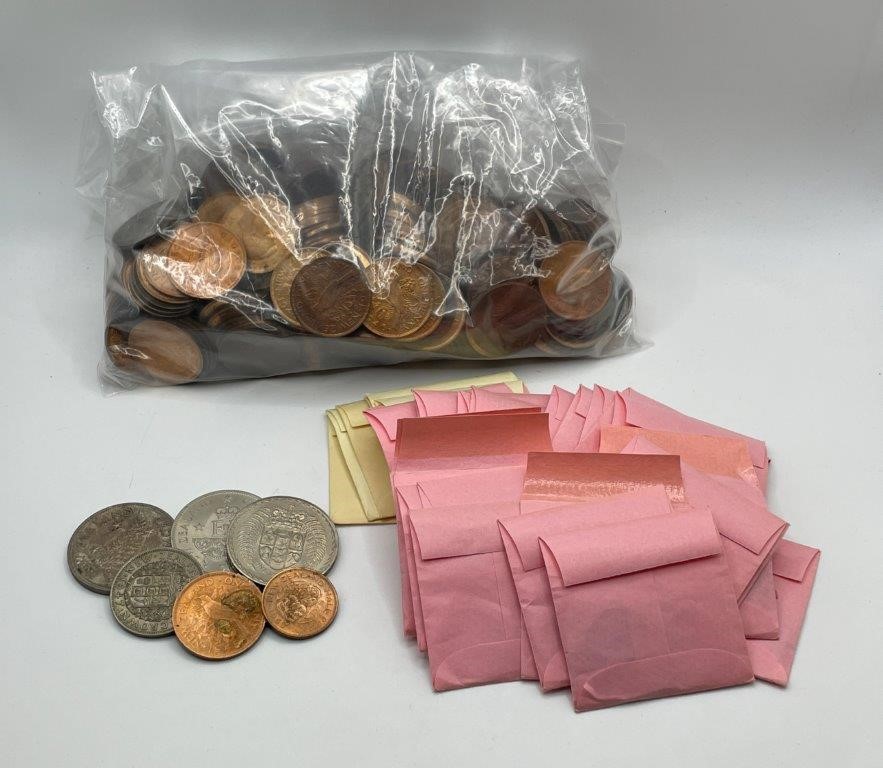 Approx. 322 x Asstd NZ Decimal & Pre-Decimal Coins c.1910-75