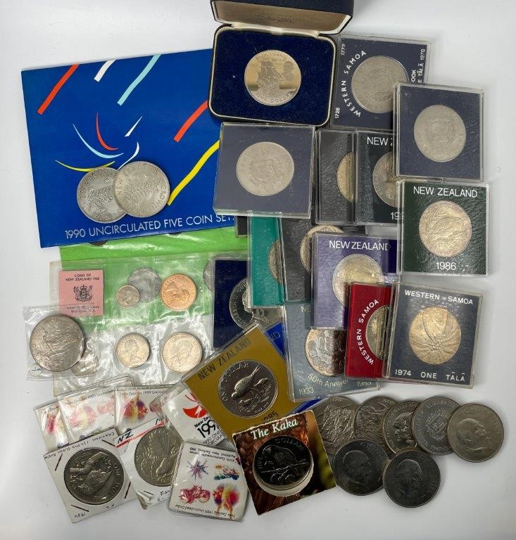 Approx. 39 x Asstd NZ & Polynesian Commemorative Coins/ Sets