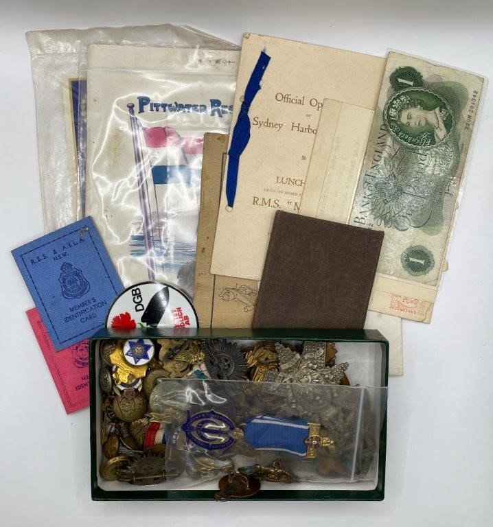 Approx. 57 x Asstd Military Badges, Buttons & Pins c.