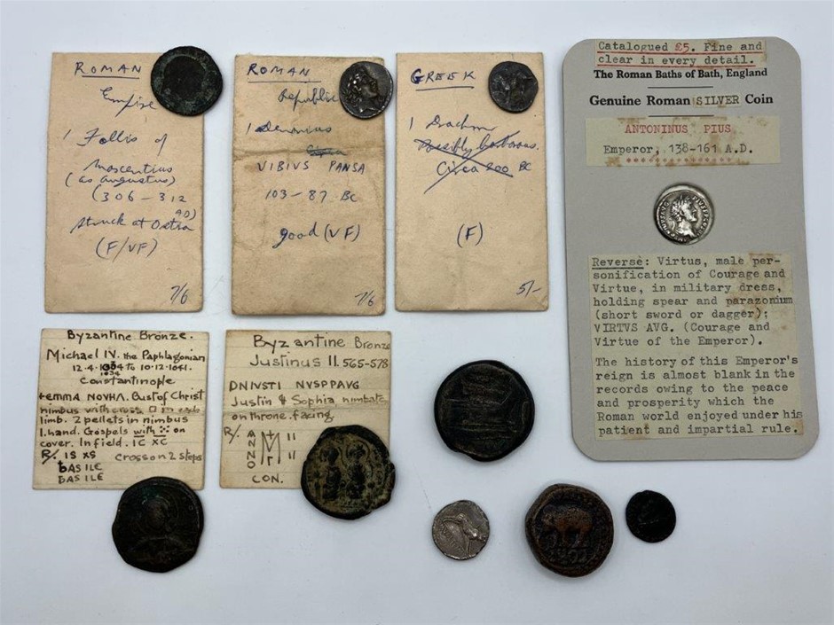 10 x Asstd Ancient Coins incl. Roman, Greek and World