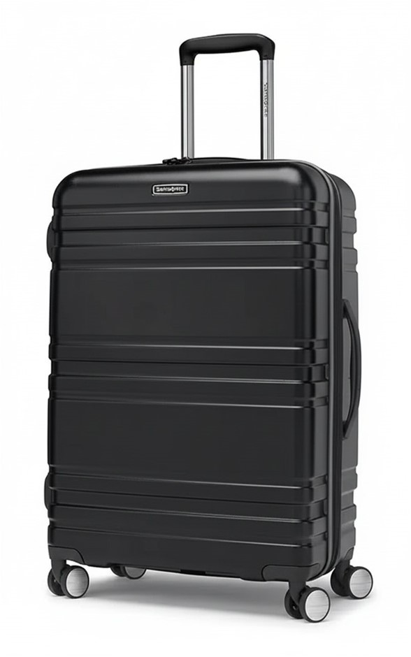 SAMSONITE Parallax Hardside Luggage Case, Medium, Black (28x67x46cm). NB: H