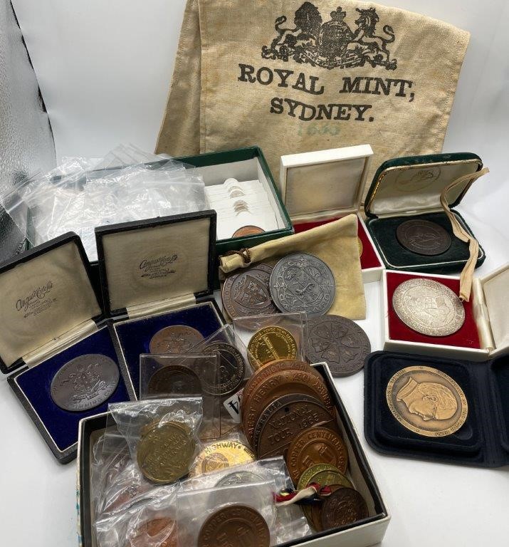 Approx 111 x Asstd AU Sporting/ School & Commemorative Medals c. 1900s