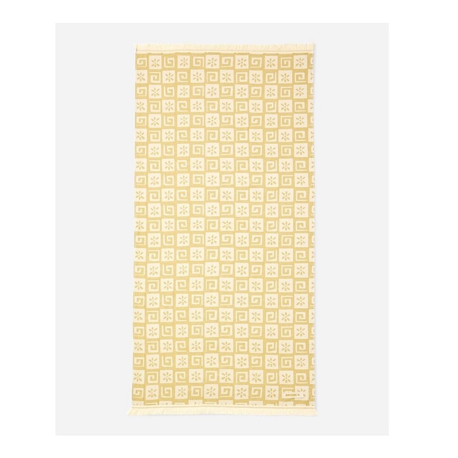 RIP CURL Party Jacquard Beach Towel, D: L 160cm x W 80cm, Green Olive. RRP: