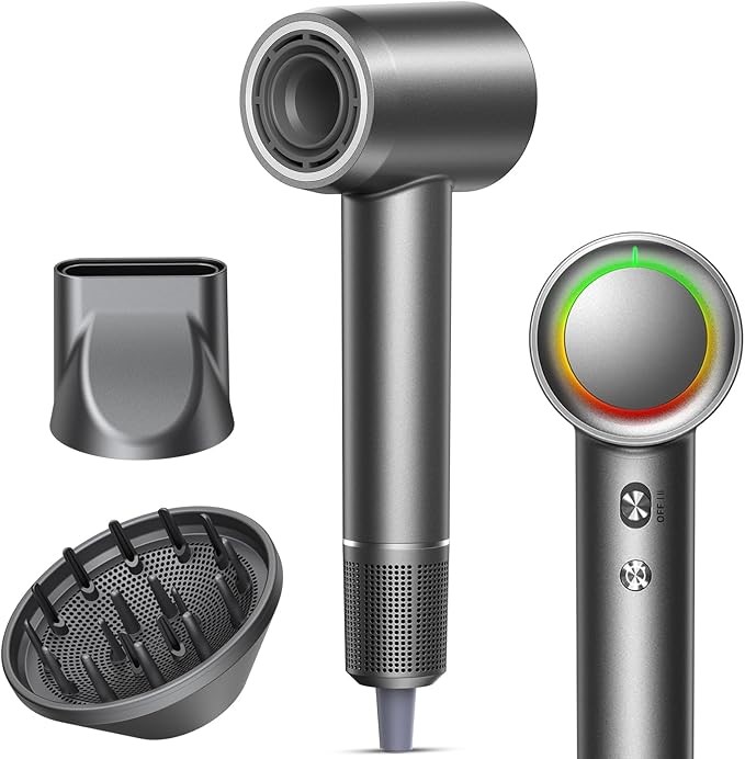 ROWROO Professional High-Speed Hair Dryer, 160000 RPM Brushless Motor Blow