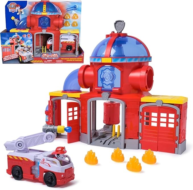 PAW Patrol Fire Rescue Command Center With Marshall Figure.