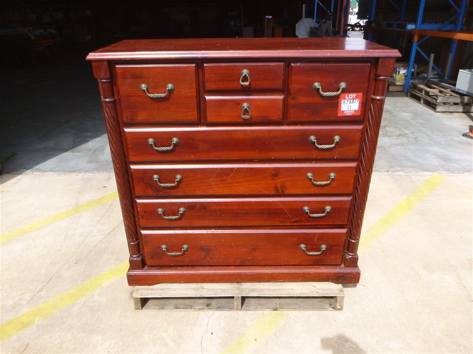 Wooden Tallboy Dresser Drawer