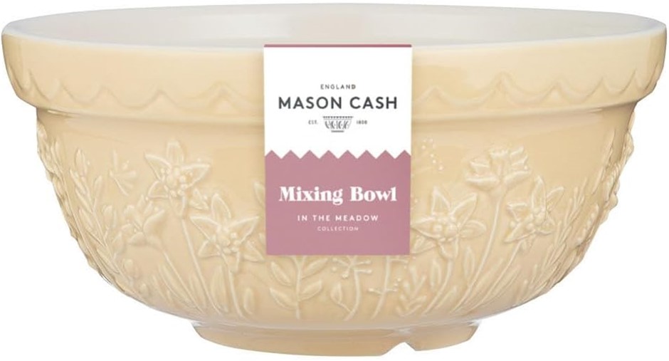 MASON CASH The Meadow Daffodil Mixing Bowl, Yellow, 1.1 Litre Capacity. NB: