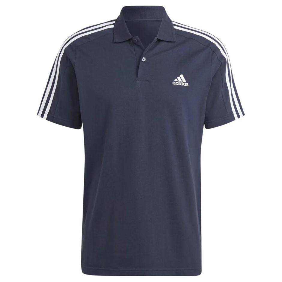 ADIDAS Men's 3S Pique Polo, Size AU M, 100% Cotton, Legink/White, IC9311. N