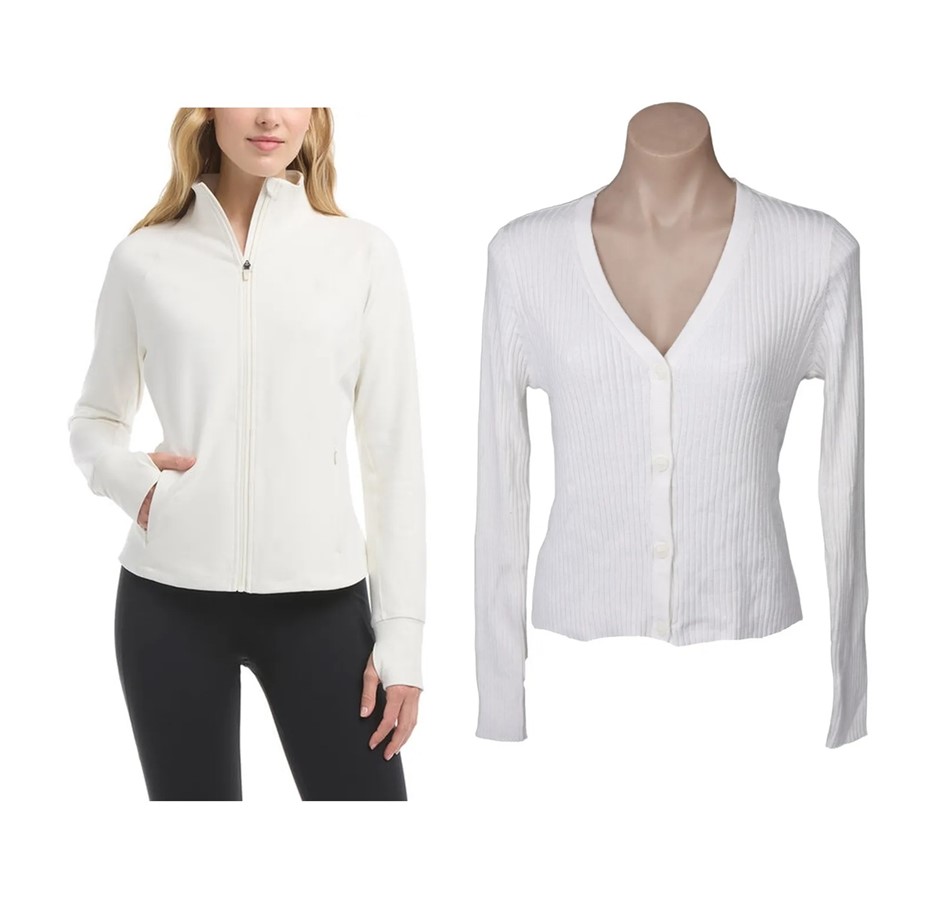 2 x Women's Outerwear, Size M, Incl: DANSKIN & MATTY M, Off White & Vellum,