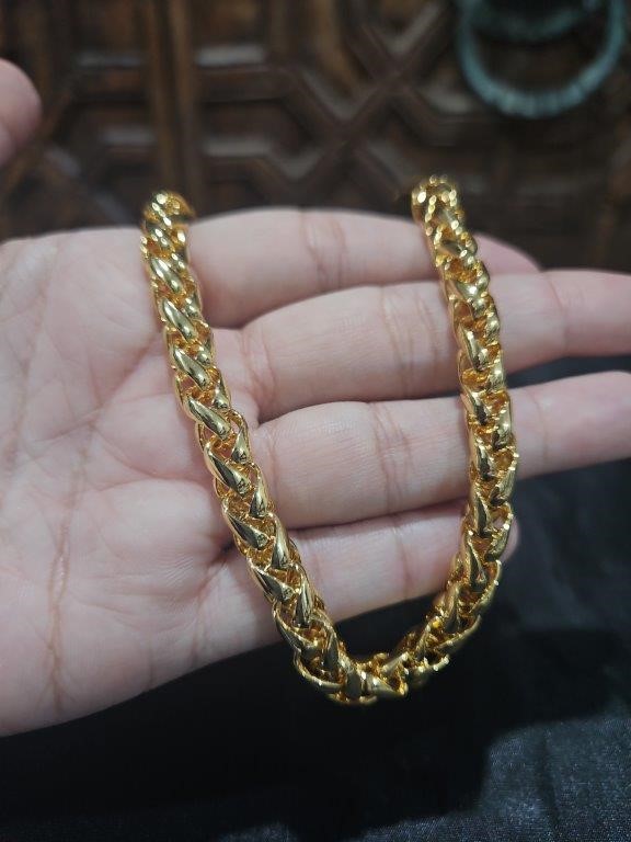 22K Yellow Gold Filled Bracelet (Stamped 22K)-22cm