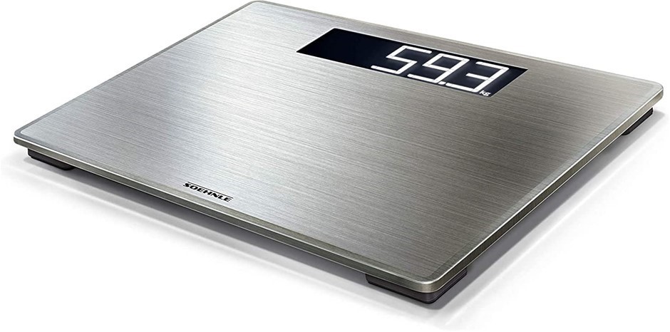 SOEHNLE Style Sense Safe 300 Stainless Steel Bathroom Scale, Digital Scale