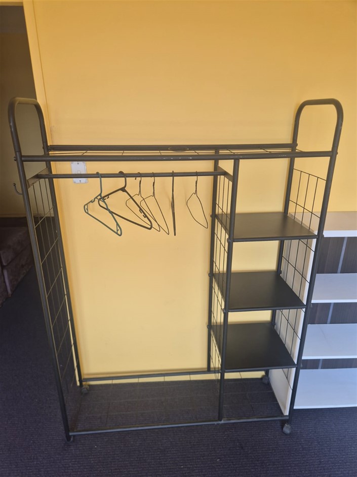 Black Wire Rack with Shelving