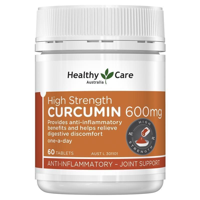 2 x HEALTHY CARE 600mg High Strength Curcumin 60 Tablets.