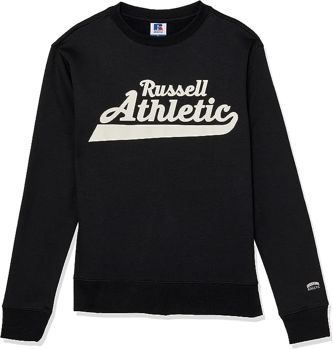 RUSSELL ATHLETICS Women's Originals Print Crew, Size 10, Black, RAWC145. B