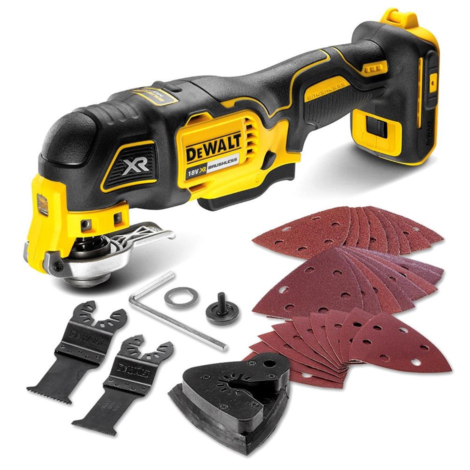 DeWALT 18V XR Brushless Multi Tool with Speed Selector - Skin Only. Model D