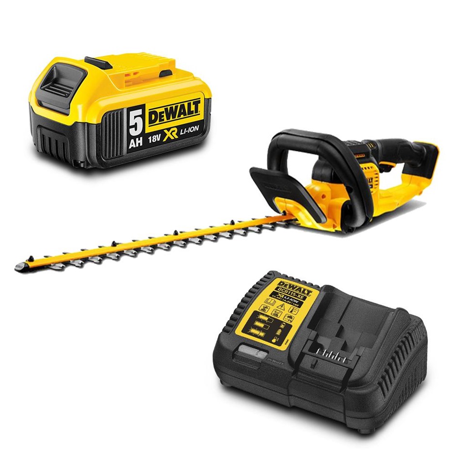 DeWALT 18V 5.0Ah XR Li-ion Cordless 550mm (21-1/2") Hedge Trimmer Combo Kit