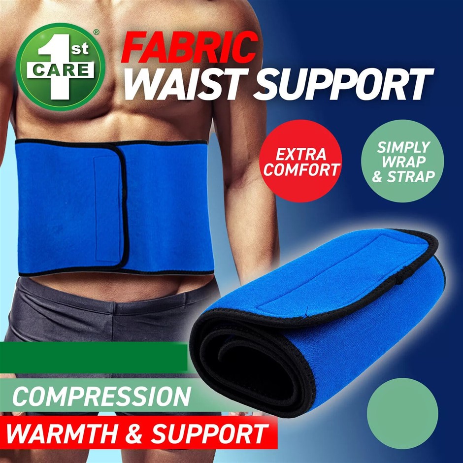 1st Care® Waist Support Compression Wrap & Strap Adjustable, Medium 19cm x