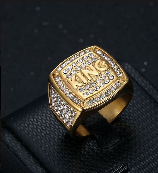 Italy 925 Silver Hip Hop Men's Ring (Stamps)-11 US