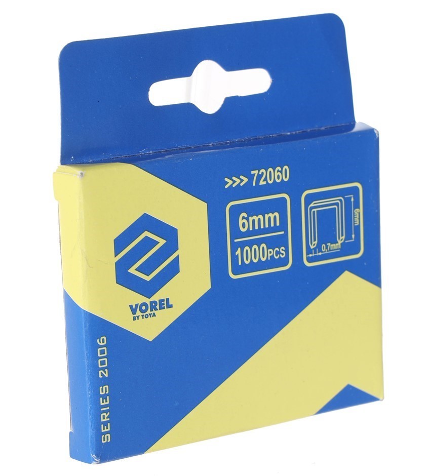 20 Packs of 1000 x VOREL Staples 6mm.
