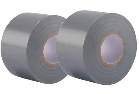 6 Rolls x HIGHPOWER PVC Pipe Wrapping Duct Tapes, 48mm x 12M x 0.18mm, Grey