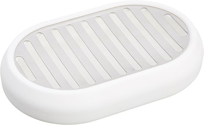 AMAZON Basics Stainless Steel Soap Dish Holder, for Shower/Sink/Bathroom, W