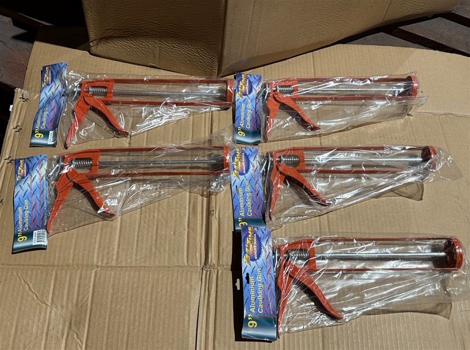 Tooltime Caulking Gun, 9" Heavy Duty Construction x 5 units, Brand NEW