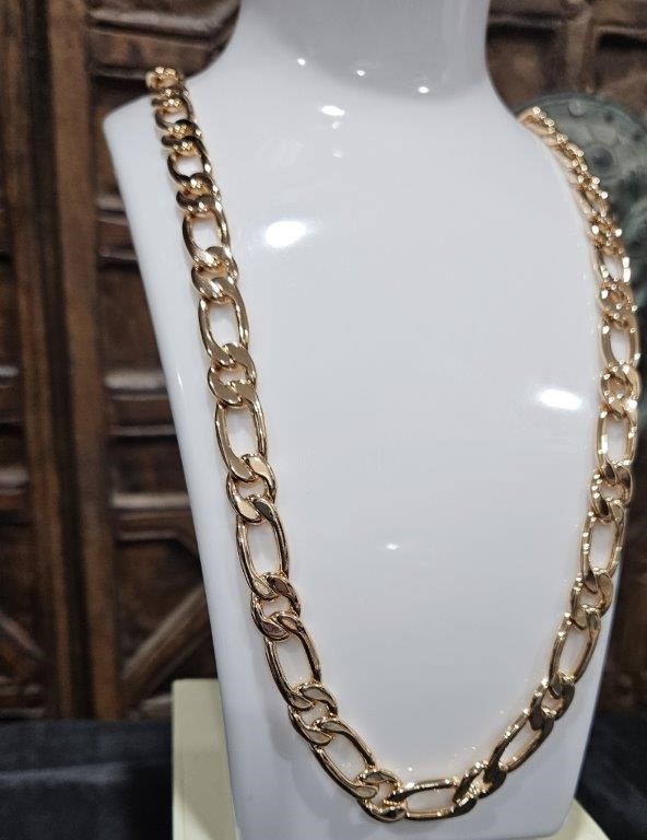 18KGF/Italy Stamped Gold Filled Figaro Chain -60cm
