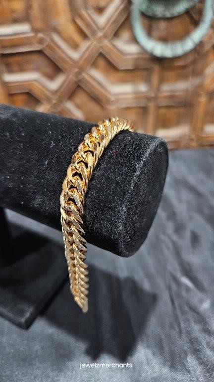 18KGF/Italy Stamped Gold Filled Cuban Bracelet -20cm