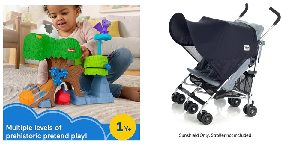 Kids Play & Travel Bundle – FISHER-PRICE Little People Dinosaur Hatch & Sli